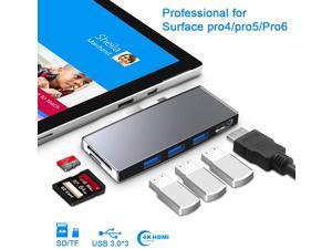 ?Upgraded Version? Microsoft Surface Pro 6/Pro 5/Pro 4 Hub Docking Station with 4K HDMI Port,3X USB 3.0 Ports(5Gps),SD/TF Slot Momery Card Reader Converter Combo Adaptor for Surface Aluminum Alloy ?Upgraded Version? Microsoft Surface Pro 6/Pro 5/Pro 4 Hub Docking Station with 4K HDMI Port,3X USB 3.0 Ports(5Gps),SD/TF Slot Momery Card Reader Converter Combo Adaptor for Surface Aluminum Alloy
