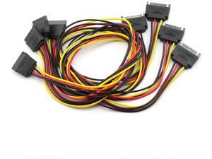 ZRM&E 4PCS SATA 15-Pin Power Adapter Line SATA 15 Pin Male to SATA 15 Pin Female Power Extension Cable SATA to SATA Connector ZRM&E 4PCS SATA 15-Pin Power Adapter Line SATA 15 Pin Male to SATA 15 Pin Female Power Extension Cable SATA to SATA Connector