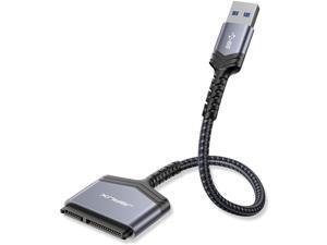 SATA to USB A Cable, USB A 3.0 to 2.5 SATA III Hard Drive Adapter Aluminum Shell Nylon Cord External Converter for SSD/HDD Data Transfer-Grey SATA to USB A Cable, USB A 3.0 to 2.5 SATA III Hard Drive Adapter Aluminum Shell Nylon Cord External Converter for SSD/HDD Data Transfer-Grey