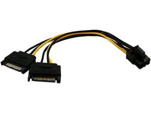 zdyCGTime 6-Inch 6 Pin PCI to 15Pin SATA Power Splitter Express Video Card Power Cable Adapter zdyCGTime 6-Inch 6 Pin PCI to 15Pin SATA Power Splitter Express Video Card Power Cable Adapter