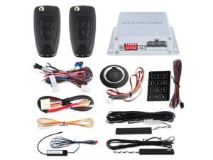 Lock / Unlock PKE car alarm system touch password entry, push button start & remote engine start stop, passive entry system kit