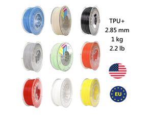EOLAS PRINTS TPU+ 3D Printer Filament 2.85mm 2.2 lb 1 kg Spool Food and Toy Safe, White