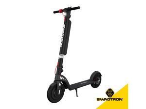 SWAGTRON Swagger 7T Transport Electric Commuter Scooter with Powerful 350W Motor and 18.9-Mile Extended Range, 3-Step Fold & Go Design with Maintenance-Free 10” Tires (IP54) SWAGTRON Swagger 7T Transport Electric Commuter Scooter with Powerful 350W Motor and 18.9-Mile Extended Range, 3-Step Fold & Go Design with Maintenance-Free 10” Tires (IP54)