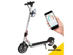 SWAGTRON App-Enabled Swagger 5 Boost Commuter Electric Scooter with Upgraded 300W Motor and 1-Click Quick Folding | Reach Max. Speeds up to 18 MPH with Enhanced Battery for Extended Rides SWAGTRON App-Enabled Swagger 5 Boost Commuter Electric Scooter with Upgraded 300W Motor and 1-Click Quick Folding | Reach Max. Speeds up to 18 MPH with Enhanced Battery for Extended Rides