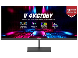 VIOTEK NFI29CB 29-Inch Ultrawide 21:9 2560 x 1080p 75hz Gaming Monitor 122% (Pro-Rated) sRGB IPS FreeSync G-SYNC and HDR Compatibility 2X HDMI 1x DP 3.5mm VESA 3-Year Zero Dead Pixel Warranty