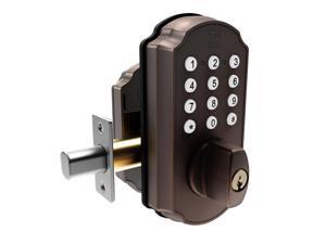 TURBOLOCK TL114 Keyless Door Lock with Keypad and Voice Prompts | Digital Deadbolt Smart Lock w/ Commercial-Grade Zinc Alloy & Easy Installation | Micro-USB Port, 3 Backup Keys (IP65)