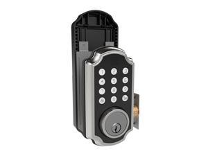TURBOLOCK TL116 Digital Deadbolt Lock with Keypad, Voice Prompts | Electronic Deadbolt (Single Cylinder) w/ Up to 10 Passcodes, Code Disguise, Backup Keys  Ready for Thicker Doors