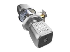 TURBOLOCK TL-111 Digital Door Lock with Keypad, Door Knob-Style for Keyless Entry | Digital Security w/ Passcode Disguise, Backup Keys & Emergency Power Port