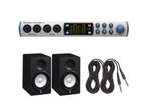 PreSonus Studio 1810  18x8 USB 20 Audio Interface  Yamaha HS5 Powered Studio Monitor Pair and Cables