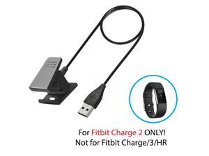 USB Smart Watch Wireless Wristband Charging Charger Cable for Fitbit Charge 2, 55cm, Black