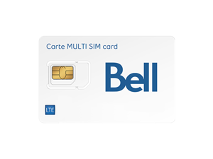 Bell Sim Card Mobility CANADA LTE Multi Sim Card - Nano Micro Standard 3 in 1 Combo Size