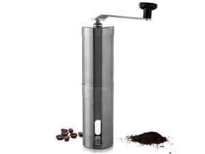 Stainless Steel Manual Coffee Grinder, Adjustable Conical Ceramic Burr Grinder for Precision Brewing Every Time - Perfect for Home, Office, or Travel