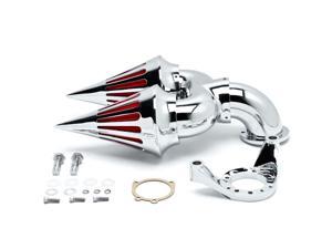 Chrome Dual Spike Intake Air Cleaner Filter Kit For Harley-Davidson Softail Custom Applications Chrome Dual Spike Intake Air Cleaner Filter Kit For Harley-Davidson Softail Custom Applications