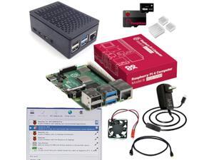 SMI Raspberry Pi 4 Model B KIT - Includes Latest Pi 4, 4GB Board, 16GB Micro SD Card Noobs OS pre-Loaded, HDMI Cable, 5V 3A Power Supply with ON/Off, Black Case w/Fan, Heat Sinks SMI Raspberry Pi 4 Model B KIT - Includes Latest Pi 4, 4GB Board, 16GB Micro SD Card Noobs OS pre-Loaded, HDMI Cable, 5V 3A Power Supply with ON/Off, Black Case w/Fan, Heat Sinks