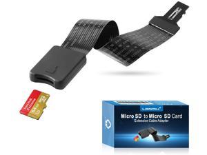 LANMU 15CM Micro SD to Micro SD Card Extension Cable Adapter4 8 16 32GB TF Memory Card Reader Flexible Extender Compatible with SanDisk MicroSDHC/Monoprice Mini/Anet A8 3D Printer/Raspberry Pi/GPS/TV