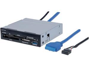 Manhattan Multi-Card Reader/Writer, SuperSpeed USB 3.0, 3.5" Bay Mount, 48-in-1 Manhattan Multi-Card Reader/Writer, SuperSpeed USB 3.0, 3.5" Bay Mount, 48-in-1