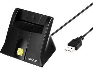 Saicoo DOD Military USB Common Access CAC Smart Card Reader, Compatible with Mac Os, Win (Vertical Version)