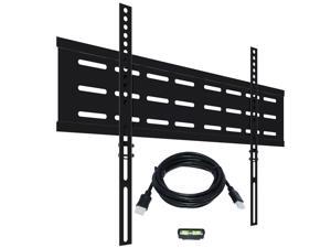 KORAMZI KWM1664F-PRO Fixed TV Wall Mount with Smart Locking System Technology 600x400 VESA Fits 32-70" TV's including Bubble Level & 10 ft. HDMI Cable Pro Series (Black)-New KORAMZI KWM1664F-PRO Fixed TV Wall Mount with Smart Locking System Technology 600x400 VESA Fits 32-70" TV's including Bubble Level & 10 ft. HDMI Cable Pro Series (Black)-New