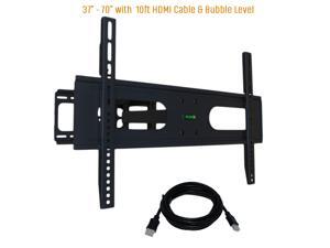 KORAMZI KWM1278 Articulating TV wall Mount 600x400 VESA Fits 37-70" Including 10' HDMI Cable (Black) - New KORAMZI KWM1278 Articulating TV wall Mount 600x400 VESA Fits 37-70" Including 10' HDMI Cable (Black) - New