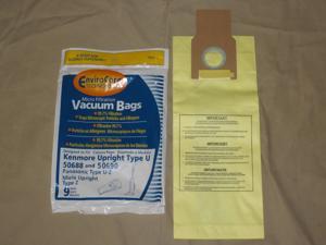 9 Kenmore Upright 50688 and 50690, Panasonic Type U-2 Vacuum Bags Microfiltration with Closure