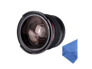 Beschoi 52MM Fisheye Lens 0.35 Macro Fisheye Lens 0.35X Ultra Clear Blue Film Coated Fish Eye Lens For Canon Nikon DSLR Cameras + Cleaning Cloth