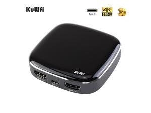 KuWFi Type-C Capture HDMI Dongle 4K 1080P 60fps HD Video Game Capture Card Streaming Converter Recorder Plug and Play for Xbox/PS4/Switch/DSLR/Camcorders