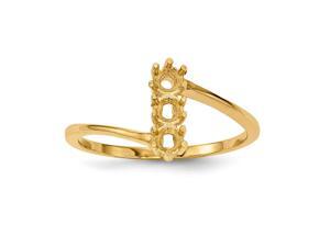 14k Polished 3-Stone Mothers Ring Mounting 14k Polished 3-Stone Mothers Ring Mounting