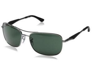 Ray Ban RB3515 Sunglasses -004/71 Gunmetal (Green Lens) -61mm