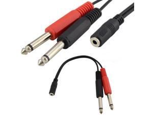 20cm 3.5mm Female Plug to 2 6.35mm TRS Mono Male Jack Audio Socket Adapter Cable 20cm 3.5mm Female Plug to 2 6.35mm TRS Mono Male Jack Audio Socket Adapter Cable