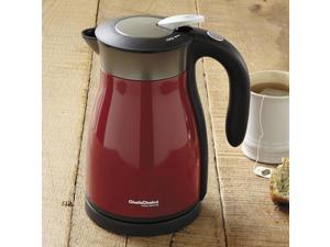 Chef'sChoice 673 Compact 1 Liter Auto Shut Off Electric Kettle Red