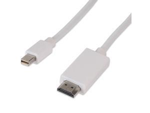New 15FT Mini-Display Port to HDMI Adapter Cable for Apple Macbook Pro -White
