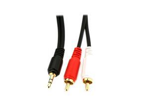 HQmade Q304 6ft 3.5mm Cable Aux Stereo Jack Audio Cable to 2x RCA Male - 1.8M HQmade Q304 6ft 3.5mm Cable Aux Stereo Jack Audio Cable to 2x RCA Male - 1.8M