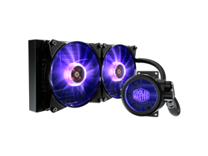 Cooler Master MasterLiquid Pro 280 RGB All-In-One CPU Liquid Cooler with Continuous Jet Impingement Cooling - Wired RGB Manual Controller Included