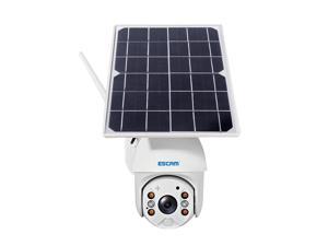 ESCAM 1080P 4G PT IP Solar Camera With Solar Panel Two Way Audio Cloud Storage