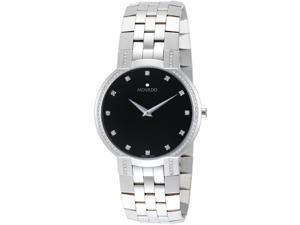 Movado Faceto Mens Diamond Black Dial Swiss Quartz Dress Watch 0606237 Movado Faceto Mens Diamond Black Dial Swiss Quartz Dress Watch 0606237
