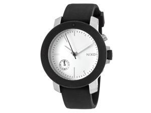 Nixon A317000-00 Women's Raider Black Silicone White Dial Crystal Accent Watch Nixon A317000-00 Women's Raider Black Silicone White Dial Crystal Accent Watch
