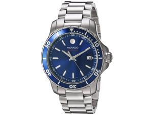 Movado Series 800 Mens Blue Dial Stainless Steel Swiss Quartz Watch 2600137 Movado Series 800 Mens Blue Dial Stainless Steel Swiss Quartz Watch 2600137