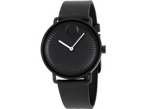 Movado 3680039 Movado Edge Leather Mens Watch, Black Movado 3680039 Movado Edge Leather Mens Watch, Black