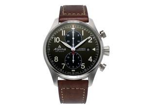 ALPINA MEN'S STARTIMER PILOT 44MM LEATHER BAND AUTOMATIC WATCH AL-725GR4S6 ALPINA MEN'S STARTIMER PILOT 44MM LEATHER BAND AUTOMATIC WATCH AL-725GR4S6