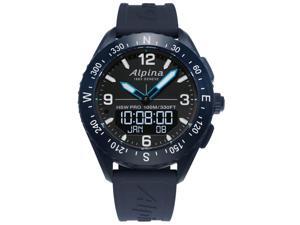 Alpina Men's 45mm Rubber Band Steel Case Swiss Quartz Watch AL-283LBN5NAQ6 Alpina Men's 45mm Rubber Band Steel Case Swiss Quartz Watch AL-283LBN5NAQ6