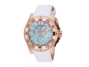 Invicta Women's 40mm Chronograph White Calfskin flame fusion Quartz Watch 16100 Invicta Women's 40mm Chronograph White Calfskin flame fusion Quartz Watch 16100