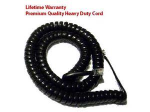 Premium High Quality Telephone Handset Cord Heavy Duty 4 Conductor 12-ft BLACK by TeleDirect Premium High Quality Telephone Handset Cord Heavy Duty 4 Conductor 12-ft BLACK by TeleDirect