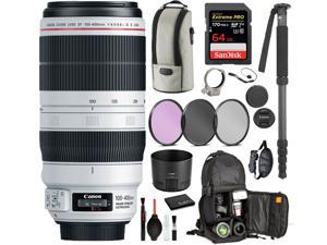 Canon EF 100-400mm f/4.5-5.6L IS II USM Lens  (9524B002)  Includes: 9PC filter Kit, Sandisk 64GB Extreme SD Card + More