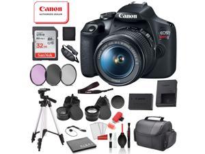 Canon EOS Rebel T7 Digital SLR Camera with 1855mm Lens USA 2727C002 Professional package deal Bundle SanDisk 32gb SD Card  3PC Filter Kit  57 Tripod  MORE