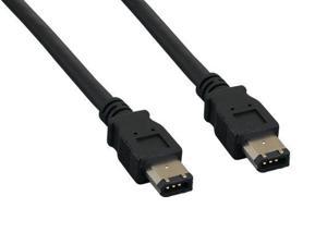 15ft IEEE 1394a FireWire 400 6-pin to 6-pin, Black