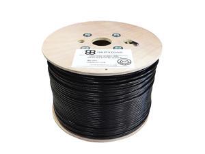 Dripstone 1000ft CAT6 Bare Copper FTP Direct Burial Solid Ethernet Cable 23AWG CMX Outdoor Waterproof Wire HDPE insulated Polyethylene