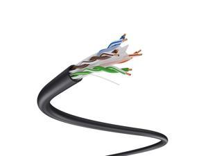 Dripstone 1000ft Cat6 UTP Cable 23AWG Solid LAN network wire, Unshielded  Twisted Pair Black