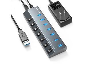 Wavlink Aluminum 7 Ports BC 1.2 Charging USB 3.0 Hub, Charging Up to 5V/2.4A, Individual Power On/Off Switches and LEDs with 48W Power Adapter For Macbook, iPad, iPhone, Laptops, Tablets, Mobile, ect Wavlink Aluminum 7 Ports BC 1.2 Charging USB 3.0 Hub, Charging Up to 5V/2.4A, Individual Power On/Off Switches and LEDs with 48W Power Adapter For Macbook, iPad, iPhone, Laptops, Tablets, Mobile, ect