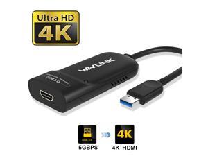 Wavlink USB 3.0 to 4K HDMI Video Graphics Adapter External Video Card for Multiple Monitors up to 3840 × 2160 Resolution 4K UHD Ultra-High-Definition Supports Windows 10/8.1/8/7/XP Mac Linux Wavlink USB 3.0 to 4K HDMI Video Graphics Adapter External Video Card for Multiple Monitors up to 3840 × 2160 Resolution 4K UHD Ultra-High-Definition Supports Windows 10/8.1/8/7/XP Mac Linux