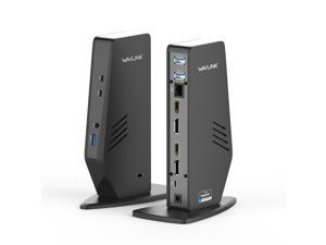 Wavlink USB-C Dual 4K Universal Docking Station with Dual 4K@60Hz&Single 5K, 2 x DisplayPort1.2, 2 x HDMI, 3 x USB 3.0, 2 x Type-C ports, Gigabit Ethernet, Certified by DisplayLink For Windows Mac OS Wavlink USB-C Dual 4K Universal Docking Station with Dual 4K@60Hz&Single 5K, 2 x DisplayPort1.2, 2 x HDMI, 3 x USB 3.0, 2 x Type-C ports, Gigabit Ethernet, Certified by DisplayLink For Windows Mac OS